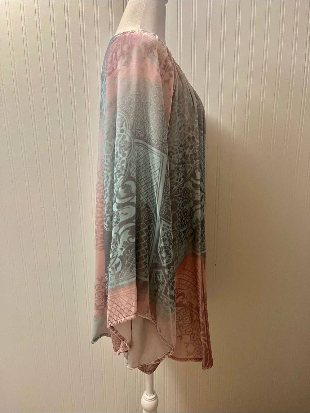 Johnny Was Pastel Pink and Light Blue Boho Dress - Picture 6 of 8